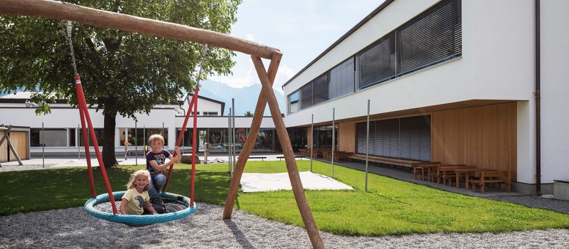 Der Kindercampus in Bludesch:  Regionales Holz und hohe Energieeffizienz