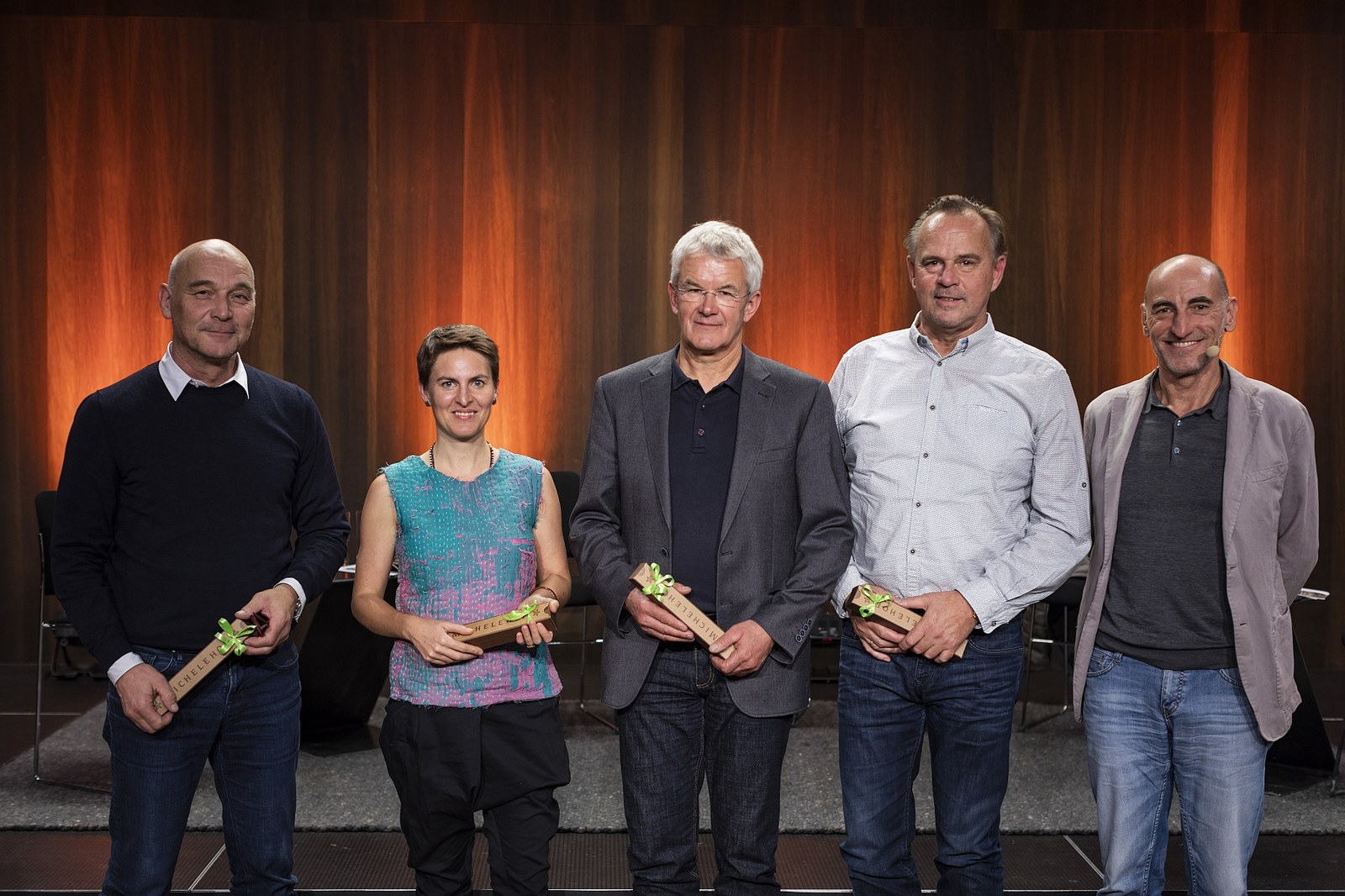 Hugo Dworzak, Anna Heringer, Arnold Hirschbühl. Günter Morscher und Harald Gmeiner bei der Energie Lounge 2018 | Bildnachweis Darko Todorovic